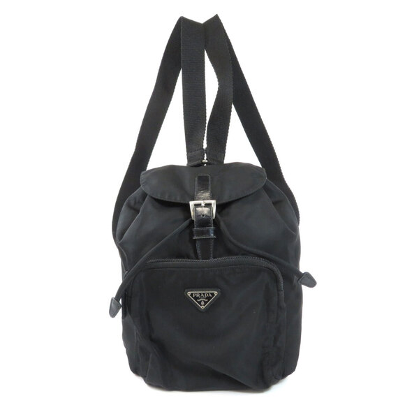 Prada Logo Plate VELA Backpack Rucksack Daypack